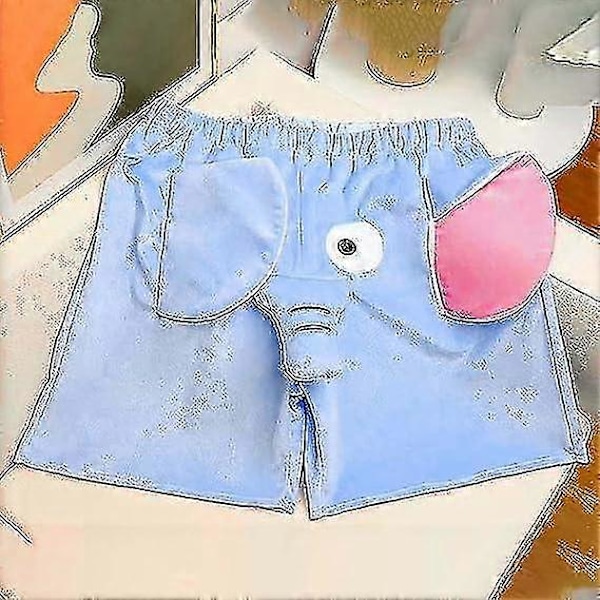 Elefant Snabel Pyjamasbyxor Herr, elefant Pyjamasbyxor, tecknade Pyjamasbyxor Roliga Glada H 2XL Blue Shorts