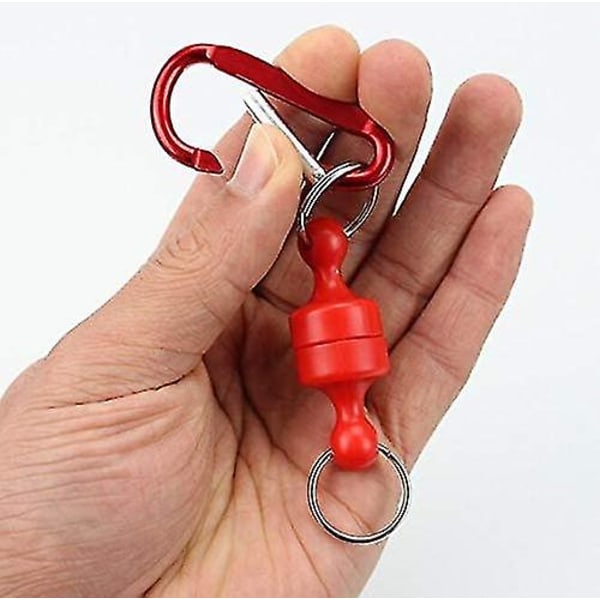 4lb Multifunksjonell Magnetisk Spenne med Karabinkrok for Utendørs Fiske (Rød) (1 stk)