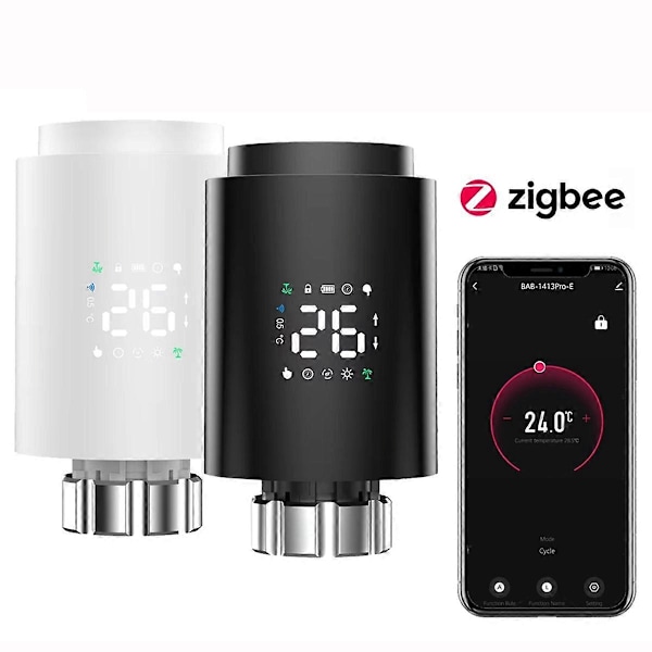 Tuya ZigBee Smart Radiatoraktuator TRV Programmerbar Termostatisk Radiatorventil App Fjernbetjent Tempera