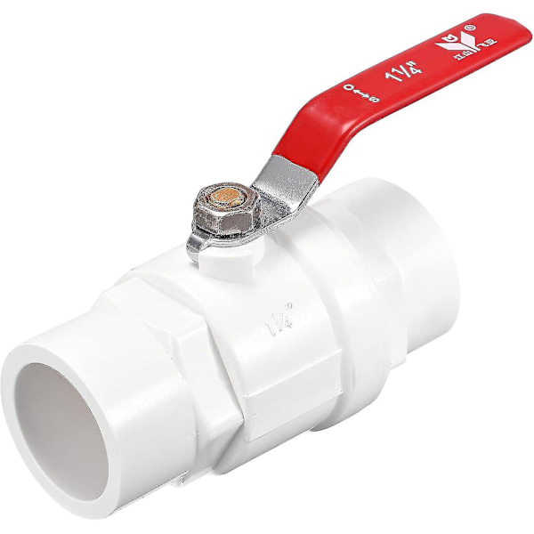 40mm Kulventil, PVC Sockeltyp Avstängningsventil Brytare för Akvarium Vattenflödeskontroll, Sumppump, Pool