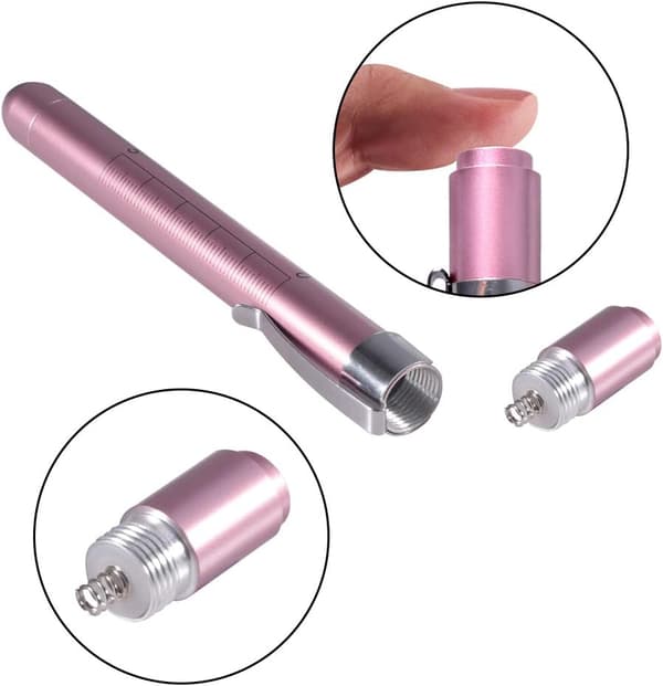 Medisinsk diagnostisk pennelys. Mini gjenbrukbart LED-pennelys.