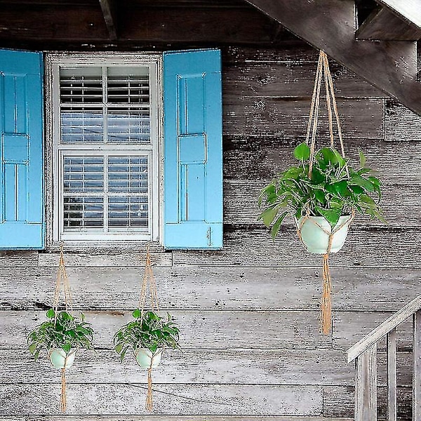 6 st Makramé Hängande Rep För Inomhus- och Utomhusblommor - 80cm-YUHAO