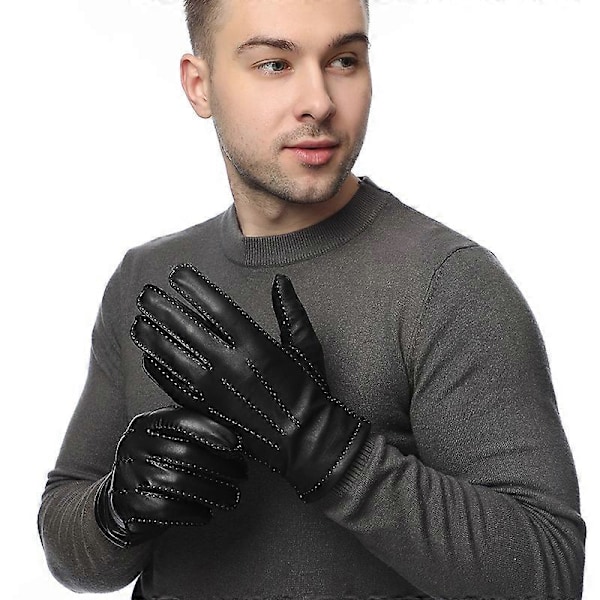 Herrhandskar i fårskinnsläder, handsydda