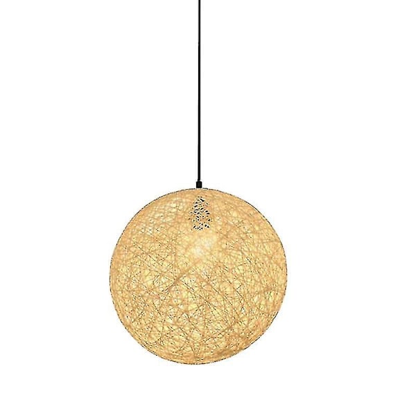 Rattan och Hampboll Ljuskrona Individuell Kreativitet Sfärisk Rattan Nest Lampskärm 20cm (haoyi-YUHAO