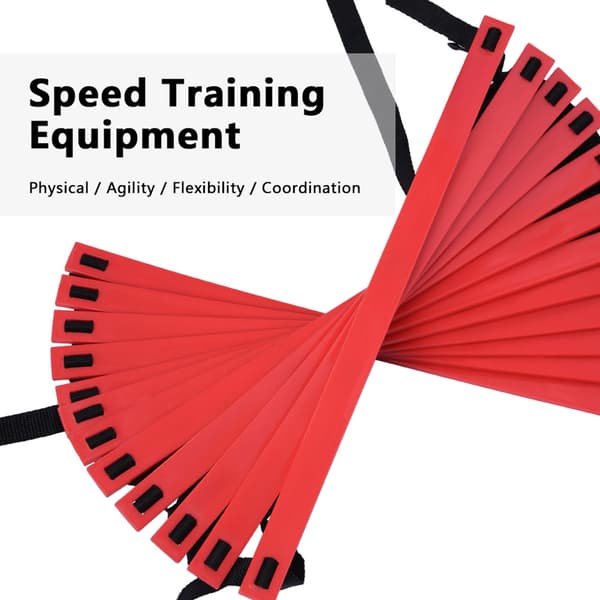 Speed Agility Train Kit, 19Ft Flat Ladder 10 stk. Disc Cones for Atletisk Trening