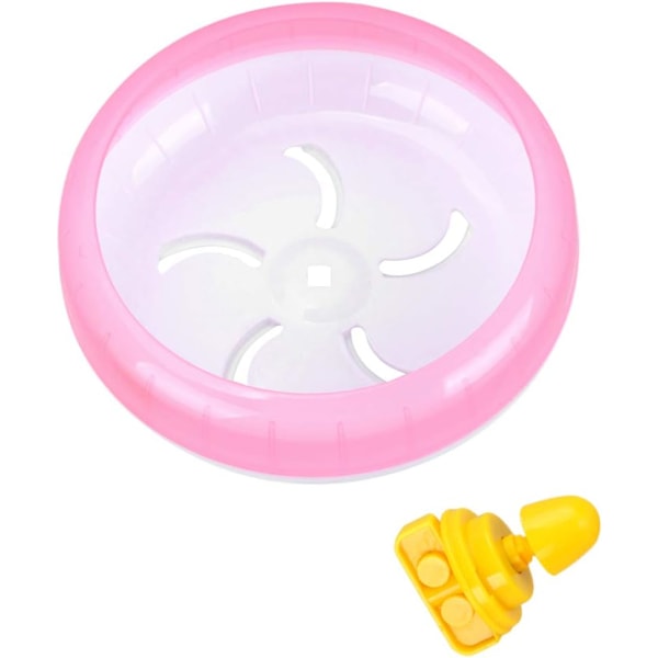 Rosa hamsterhjul löphjul träningshjul lämpligt för chinchillor, möss, igelkottar, sockerglidare, ekorrar, degus smådjur, leksaker för husdjur, plast