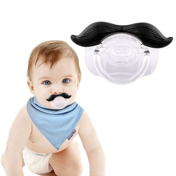 2 st Rolig Mustasch Napp Silikonnapp Silikon Kreativ Napp Mammor och Barntillbehör