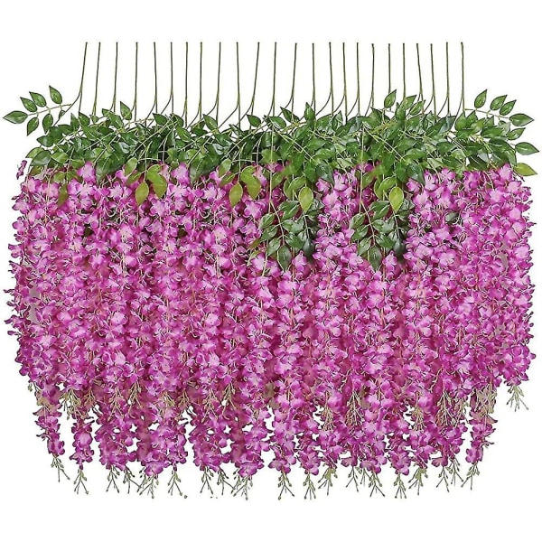 24 Pack 3.6ft/Piece Wisteria Hanging Wreaths