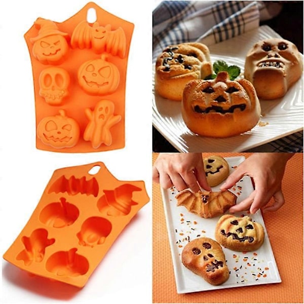 Halloween Dekorationer Halloween Silikon Pumpa Tårta Silikon Köksbakverktyg