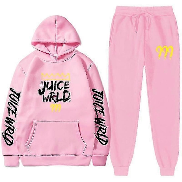 Ny Juice World Hoodie Träningsoverall Sweatshirt + Joggingbyxor Juice Wrld Juice Wrld Juice Wrld Trap Rap Regnbåge Tomografi Juice Wrld Red wine 1 M