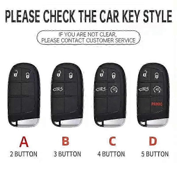 Högkvalitativt nytt läder bilnyckelskydd fodral kompatibelt för Jeep Renegade Compass Grand Cherokee kompatibelt för Chrysler 300C Wrangler tillbehör C-pink