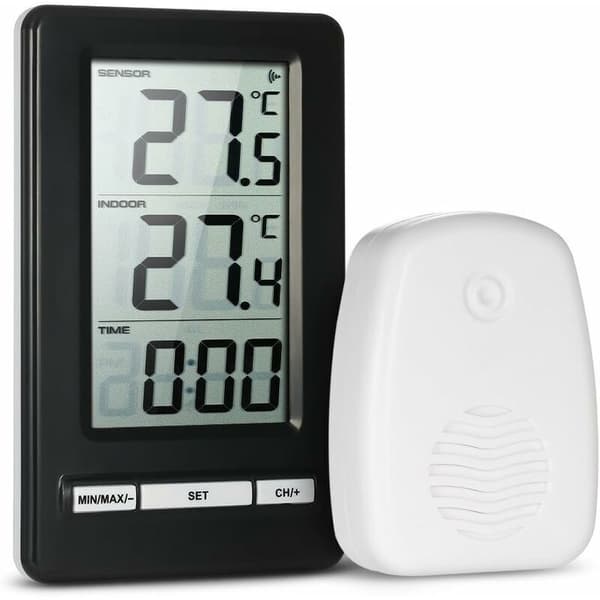 Langaton LCD-digitaalilämpömittari sisä- ja ulkokäyttöön