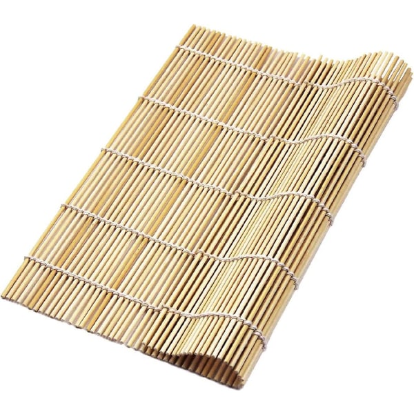 4 kpl 9,5" x 9,5" Natural Bamboo Sushi -rullamattoja