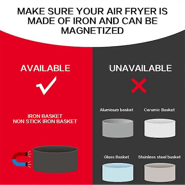 Airfryer Magneter Silikonspenne Varmebestandig Airfryer Magneter Klemmer for Airfryer Bakepapir 2pcs