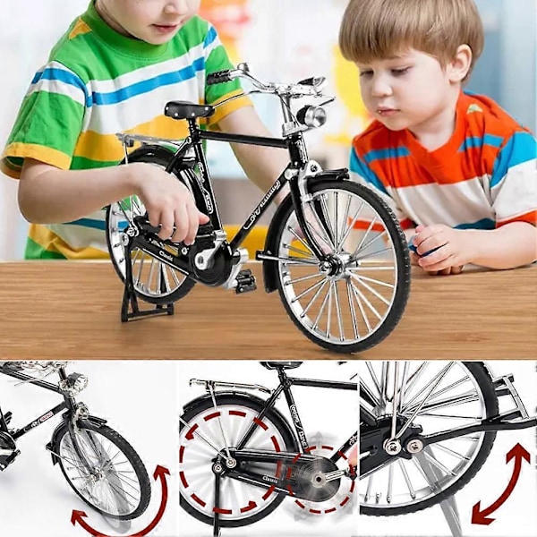 Dra Tillbaka Cykel Leksak Cykel Metall Konst Dekoration Ornament för Män