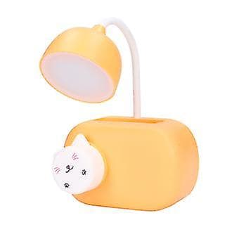 Bärbar Justerbar Skrivbordslampa - Orange för Kontor och Sovrum