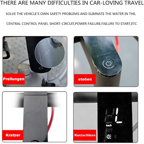 Elektrisk sparkesykkel tilbehør, Universell kretskort dashbord vanntett silikon beskyttelsesetui, Passer for Xiaomi/M365/Pro elektrisk sparkesykkel