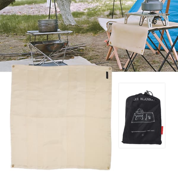 Eldstad Mat Högtemperaturtålig Brandsäker Pad för Utomhus Picknick Grillning