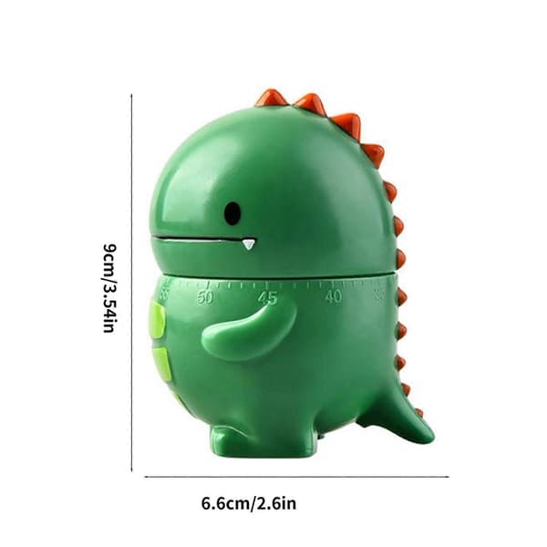 Mode Klasselokale Påmindelse Køkken Timer Mekanisk Timer ABS Materiale Sød Dinosaur Timer Egnet til Præcis Timing