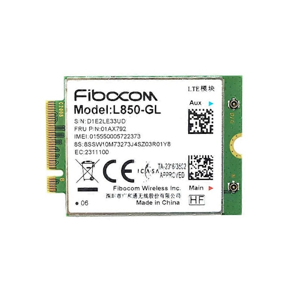 4G LTE Trådløst Modul L850-GL til ThinkPad X1 Carbon Gen6 X280 T580 T480s L480