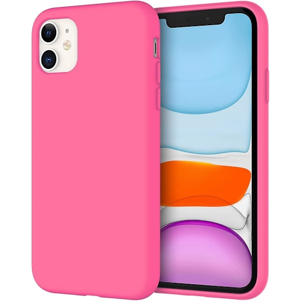 Silikone Etui til iPhone 11 (2019) 6,1-tommer, Silkeblødt Touch Fuld Beskyttende Etui, Stødsikkert Cover med Mikrofiberforing, Dragefrugt