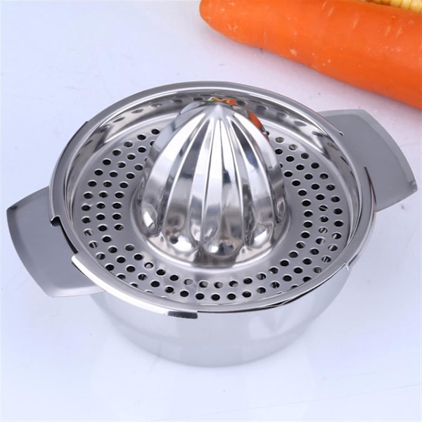 1 stk. Citruspresser Køkkenredskab Rustfrit Stål Juicer Maskine Bærbar Manuel Håndpresse Citron Appelsinpresser Multifunktion (Farve: 1 stk.)