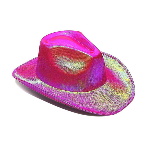 JFJC Symphony Pearlescent Party Western Cowboy Hat (Rose red)