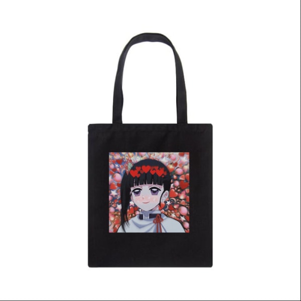 anime printed canvas väska axelväska student