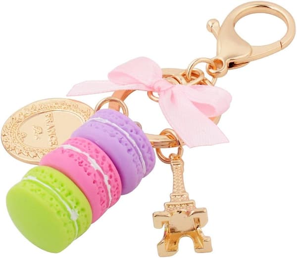 Eiffeltårnet Håndtaske Tilbehør Macaroon Nøglering til Kvinder Taske Pung Charms