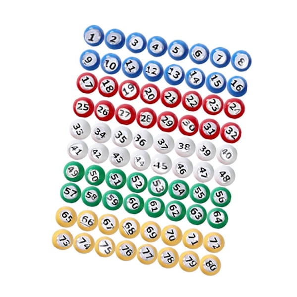 Bingo Ball Slitesterk Universell Tellingsball for Kvelder Fester Store Gruppespill 1 1 TO 80
