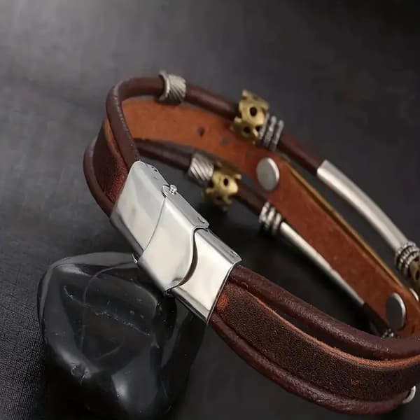 Läderrep Flätade Multilager Armband
