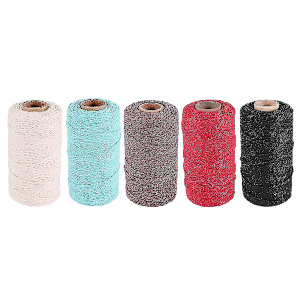 5 stk. Macrame Snor Macrame Snor DIY Håndværk Snor Spole Garn Rustik Snor Reb 2 Mm X10