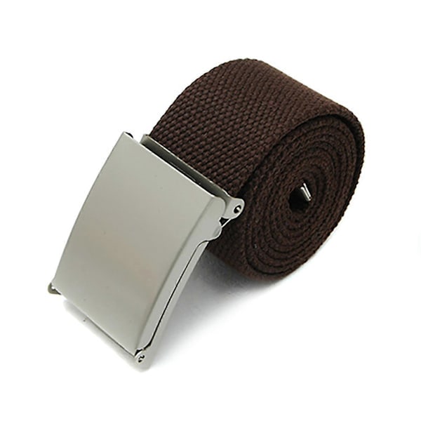 Canvas Belte Lett å Åpne Unisex Canvas Web Belte for Utendørsbruk Coffee