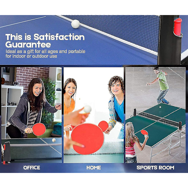 2 Ping Pong -mailaa ja vetäytyvät verkot sopivat mihin tahansa pöytään - Kannettavat harjoitteluvarusteet