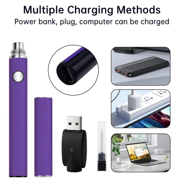 510 trådbatteripenna, justerbar spänning, orange