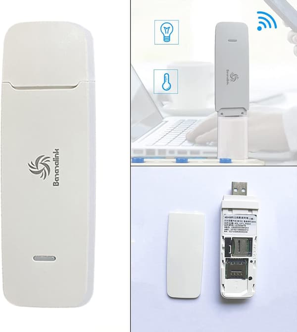 4G/5G LTE Wi-Fi USB-adapter med innebygd SIM-kort for kontor, 8,5 tommer