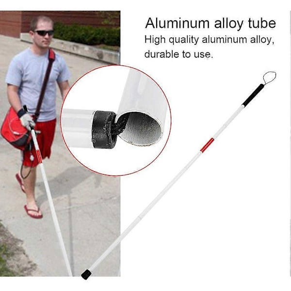 Vikbar Blindkäpp Aluminium Gåstav Krycka Reflex Blindkäpp Krycka Käpp För Synskadade
