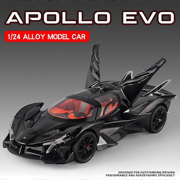 1/24 Apollo Project EVO Bolide Track Sports Legeringsmodellbil Samling Støpt Kjøretøy Lyd Lys Leketøy Bil Barneleke Gave Evo red no box
