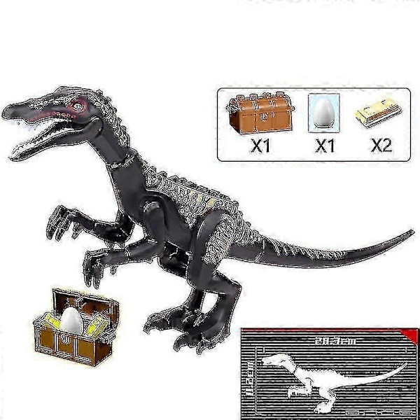 1 stycke Jurassic Stora Dinosaurie Byggklossar T-rex Quetzalcoatlus Spinosaurus Actionfigurer Barnleksaker Pterosaur C