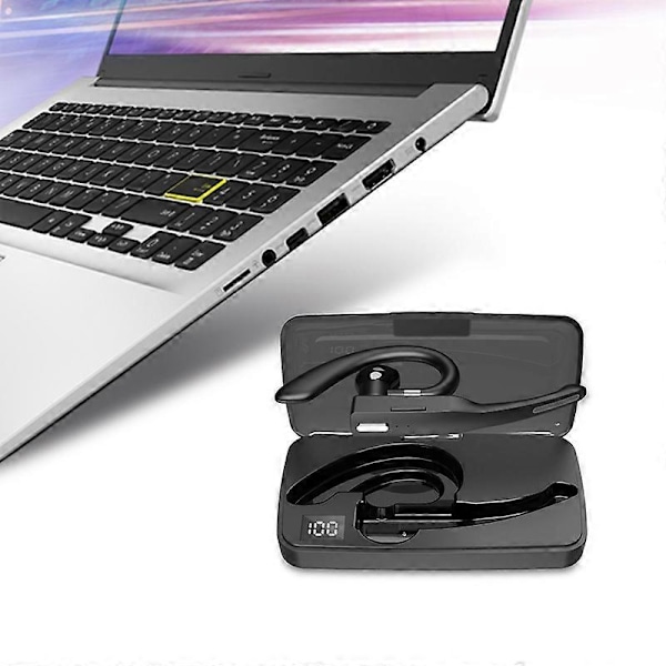 YYK-525 Bluetooth-kompatibla 5.1 Hörlurar med Digital Display, Brusreducering, Business, Handsfree, Trådlösa Hörlurar för Körning