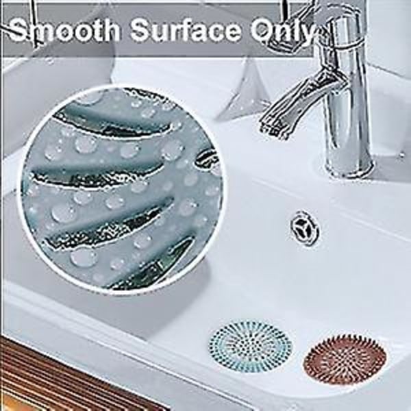 Hårfångare Slitstark hårpropp i silikon Duschavloppsskydd Lätt att installera och ren kostym för badrum badkar och kök 5-pack