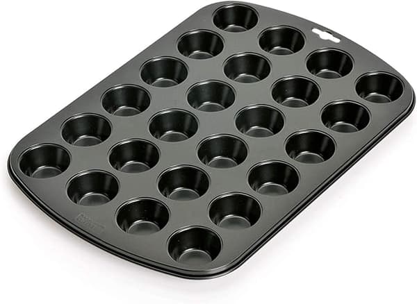 Bageplade, laver 24 mini muffins, 38 x 27 cm, non-stick cupcakeform, muffinplade til små muffins