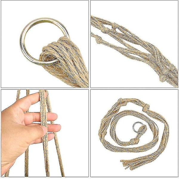 6 kpl Makramee Ripustusnarut Sisä- ja Ulkokukille - 80cm-YUHAO