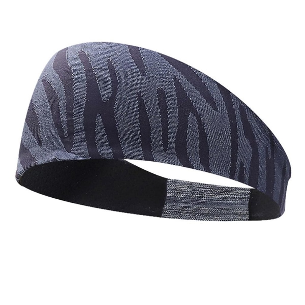 Women Men Non Slip Workout Headband Camouflage Jacquard Knitted Yoga Sweatband Stretch Moisture Wicking Running Hairband Headwrap