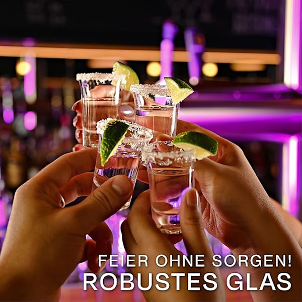 12 Shotglas 4cl - Tål diskmaskin - Tjock, robust bas - Perfekt för alla fester