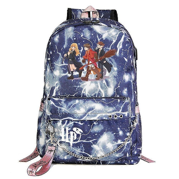Harry Potter Rygsæk Til Teenagere Drenge Og Piger Moderigtig Skoletaske Tegneserie Design Med Rigelig Kapacitet Til Rejser Studenter Casual 13