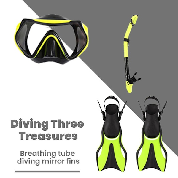 1 Sett Pro Snorklesett for Voksne Profesjonelt Snorkelutstyr for Voksne M