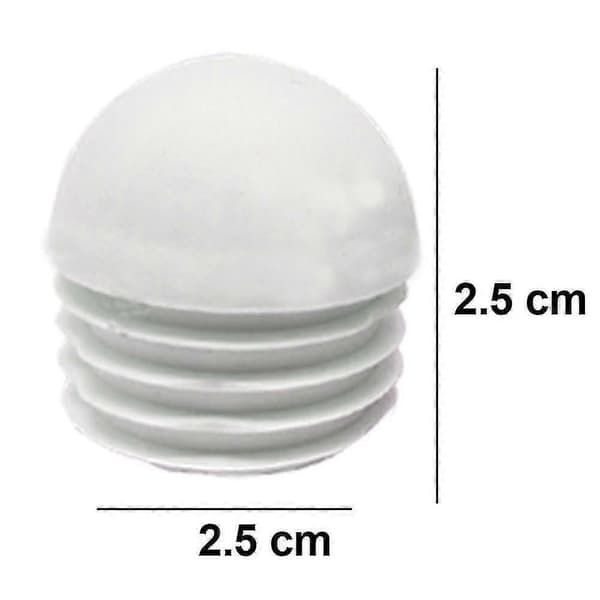 32 Rörpluggar, Runda Ändstycken, Rör, Lamellpluggar-Excellence White 25mm