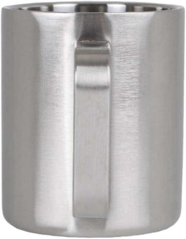Campingmugg i rostfritt stål, Unisex, Silver, One Size