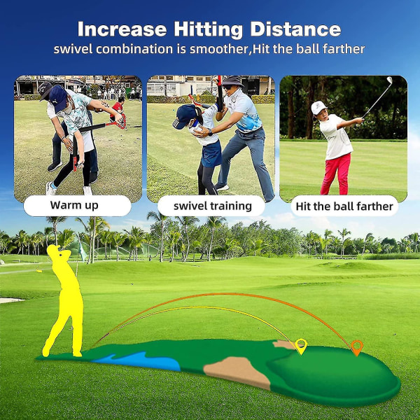 Golf Swing Training Aid, Golf Posture Correction Forbedring av gest Golftreningsutstyr, Golf Spinner